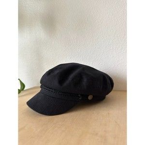 BRIXTON Womens Fiddler Hat Black Gold 7 1/4 58cm